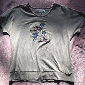 petite small, short sleeve shirt